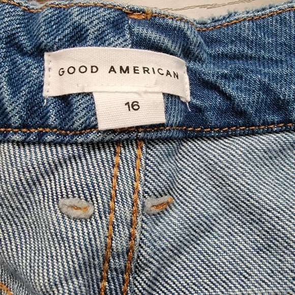 Good American Jeans Women's 16 Plus Good Vintage Straight Ripped MSRP $155 - Picture 4 of 8